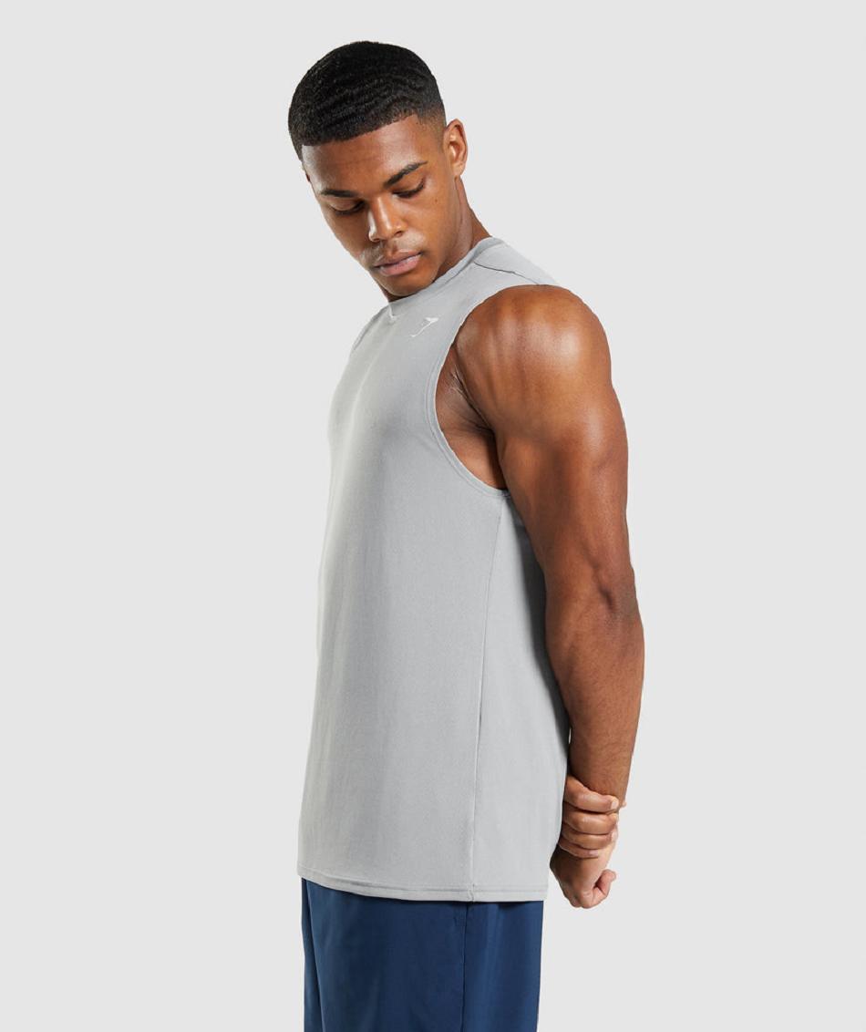 Camiseta Tirantes Gymshark Arrival Sin Manga Hombre Gris | CO 3192SGL